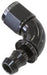 510 SERIES FULL FLOW TIGHT RADIUS PUSH LOCK 90° HOSE END -6AN BLACK (25 PACK)