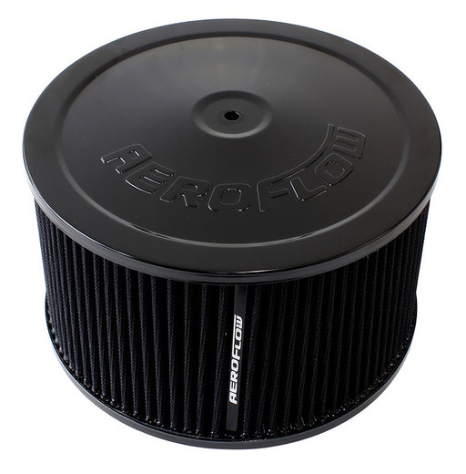 BLACK 9" x 5" AIR FILTER ASSEMBLY, 5-1/8" NECK 