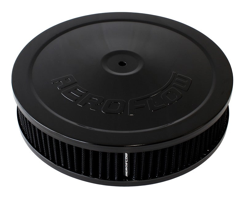 BLACK 9" x 2" AIR FILTER ASSEMBLY, 5-1/8" NECK