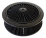 BLACK FULL FLOW 9" x 2-3/4" AIR FILTER ASSEMBLY, 5-1/8" NECK