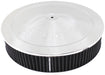 CHROME 14" x 3" AIR FILTER ASSEMBLY WITH 1-1/8" DROP BASE, 5-1/8" NECK