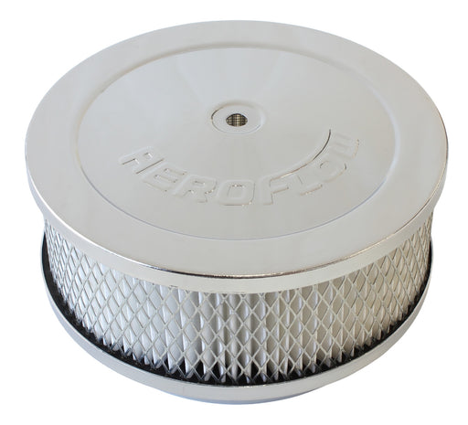 CHROME 6-3/8" x 2-1/2" AIR FILTER ASSEMBLY, 5-1/8" NECK