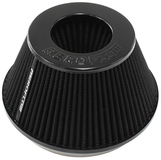 UNIVERSAL 6" (153mm) CLAMP-ON STEEL TOP INVERTED TAPERED POD FILTER WITH BLACK END