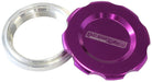 LOW PROFILE BILLET ALUMINIUM FILLER CAP & BUNG - 2" WELD-ON BUNG WITH PURPLE CAP