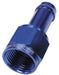 STRAIGHT HOSE BARB 3/8" TO -8AN FEMALE - BLUE