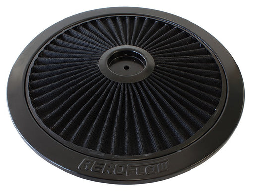 BLACK FULL FLOW AIR FILTER TOP PLATE 14" 