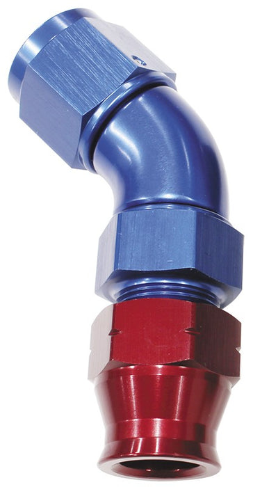 45° TUBE TO FEMALE AN ADAPTER 1/4" TO -4AN - BLUE    