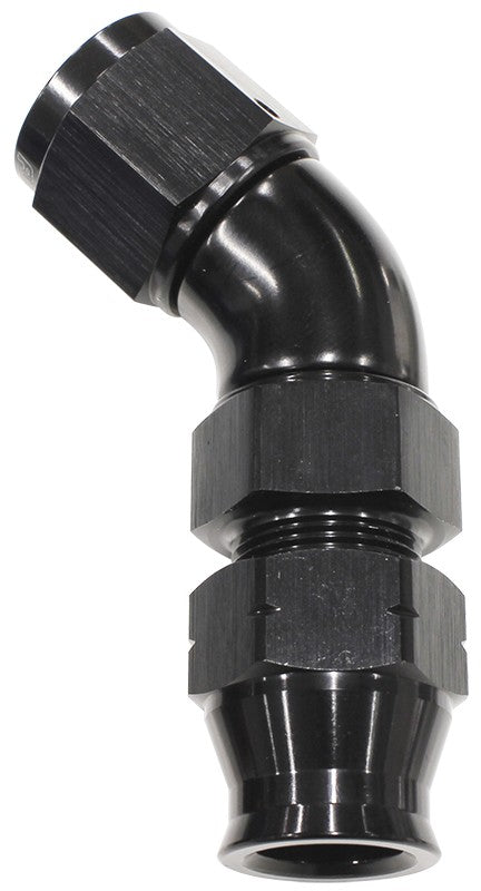 45° TUBE TO FEMALE AN ADAPTER 1/4" TO -4AN - BLACK    