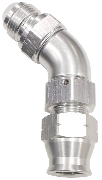 45° TUBE TO MALE AN ADAPTER 1/4" TO -4AN - SILVER