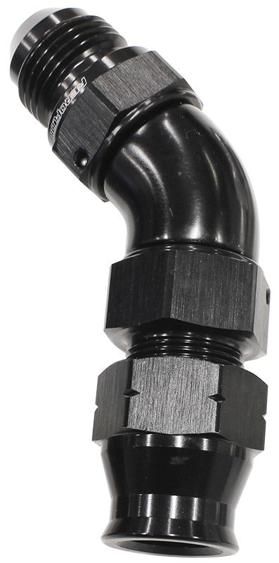 45° TUBE TO MALE AN ADAPTER 5/16" TO -6AN BLACK             