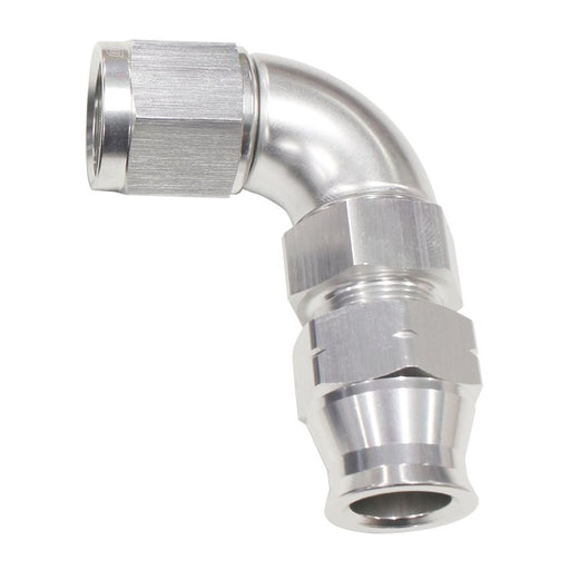 90° Tube to Female AN Adapter 1/4"to -4AN, Silver Finish  