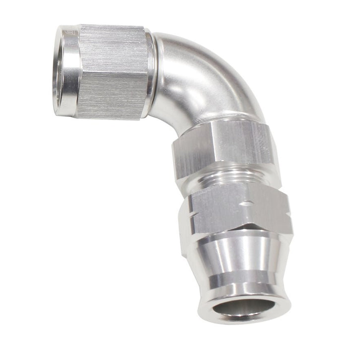 90° Tube to Female AN Adapter 1/2"to -8AN, Silver Finish 