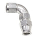 90° Tube to Female AN Adapter 1/2"to -8AN, Silver Finish 