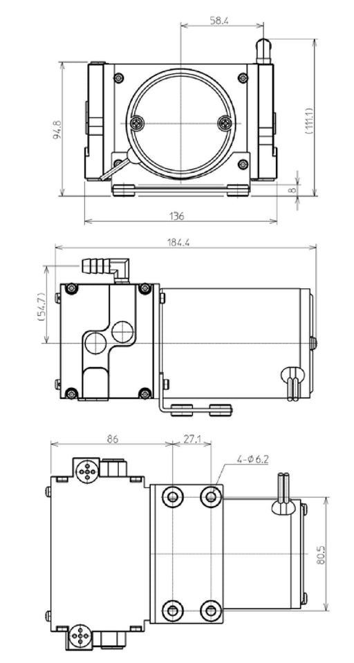 ELECTRIC VACUUM PUMP KIT 12 VOLT TWIN PISTON  AF49-1050