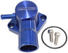 BILLET ALUMINIUM SWIVEL THERMOSTAT HOUSING - BLUE