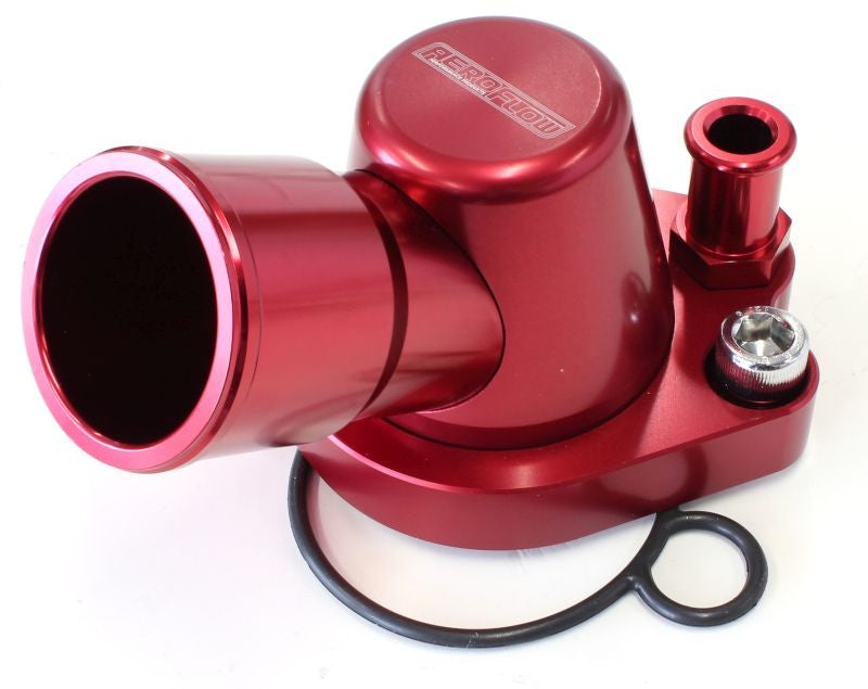 BILLET ALUMINIUM SWIVEL THERMOSTAT HOUSING - RED