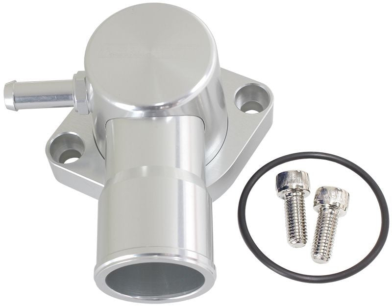 BILLET ALUMINIUM SWIVEL THERMOSTAT HOUSING - SILVER