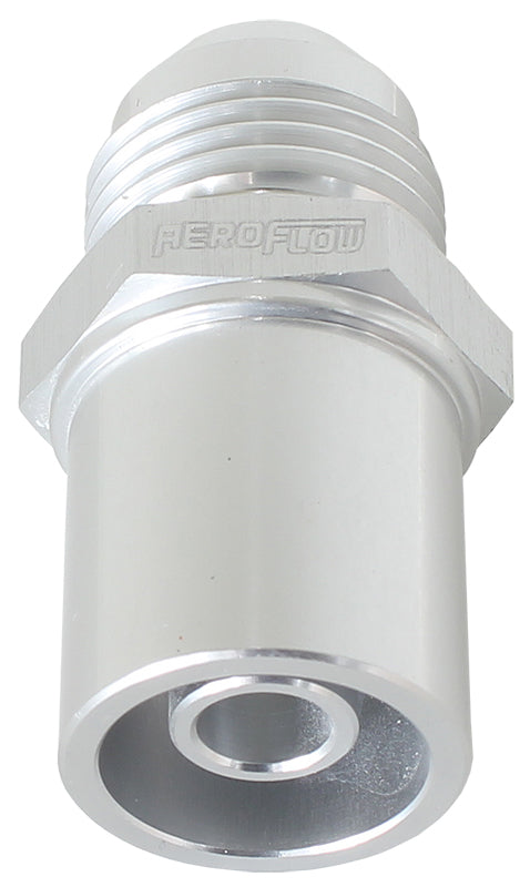 PRESS-IN FRONT VALVE COVER BREATHER ADAPTER -8AN SILVER (20mm O.D) 