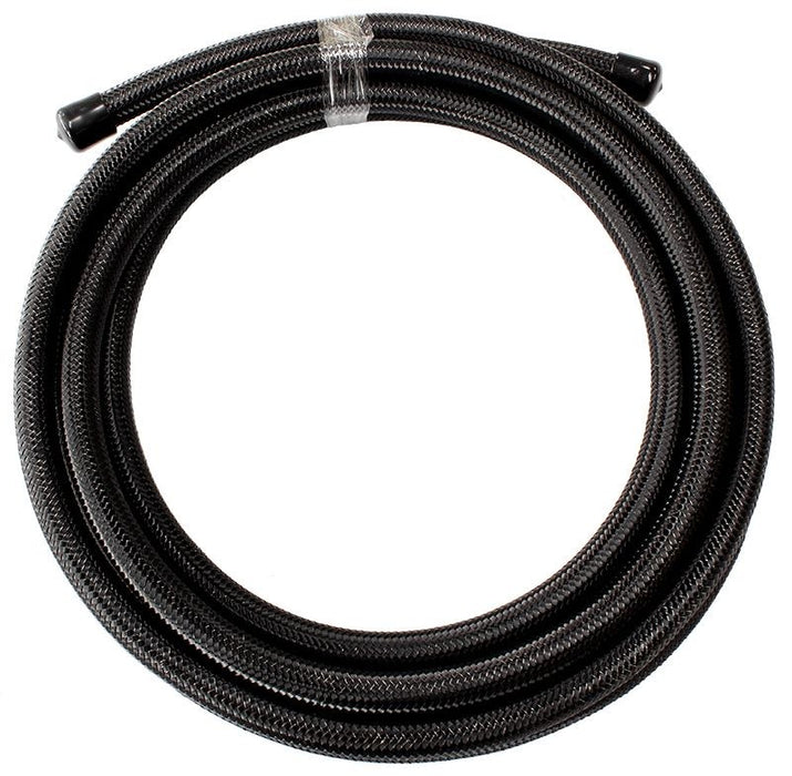 200 SERIES PTFE (Teflon®) BLACK STAINLESS STEEL BRAIDED HOSE -6AN 4.5 METER LENGTH