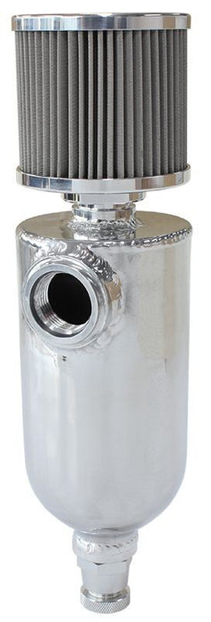 UNIVERSAL BREATHER TANK - POLISHED, SINGLE -12 ORB PORT