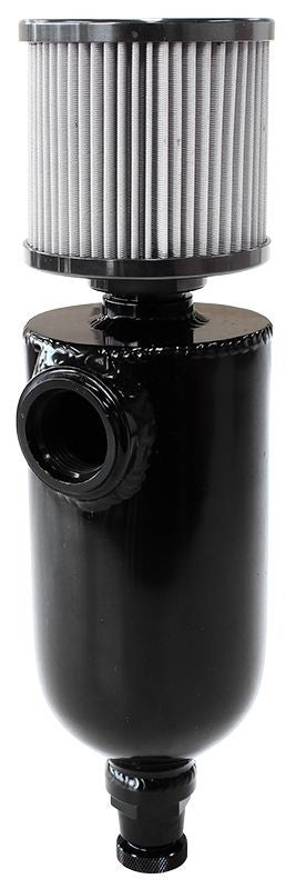 UNIVERSAL BREATHER TANK - BLACK, SINGLE -12 ORB PORT