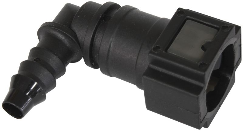 PUSH ON 5/16 EFI FITTING TO 5/16 / 7.94MM BARB 90 DEGREE