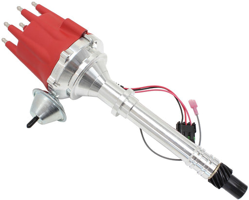 XPRO SB/BB CHEV READY TO RUN DISTRIBUTOR, MACHINED ALUMINIUM BODY WITH RED CAP