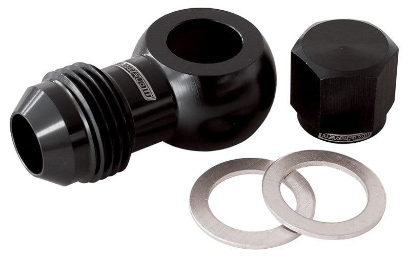 AEROFLOW / BOSCH FUEL PUMP BANJO KIT TO -8AN INC WASHERS  