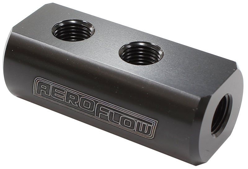 AF456-01-04BLK Compact Distribution Block, 1 In 4 Out, All Ports 1/8 ...