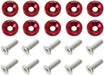 Billet Dress-Up/Fender Bolt Kit M6 x 1.00mm (20mm UHL) Red Finish