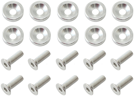 Billet Dress-Up/Fender Bolt Kit M6 x 1.00mm (20mm UHL) Silver Finish