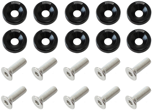 Billet Dress-Up/Fender Bolt Kit M6 x 1.00mm (20mm UHL) Black Finish 