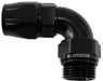 MALE END -8ORB TO -8AN TEFLON FULL FLOW BILLET 90 DEG BLACK       