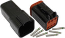 WEATHERTIGHT 6 PIN CONNECTOR KIT DEUTSCH DT STYLE BLACK