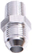 NPT to Straight Male Flare Adapter 1/4" to -10AN Silver Finish