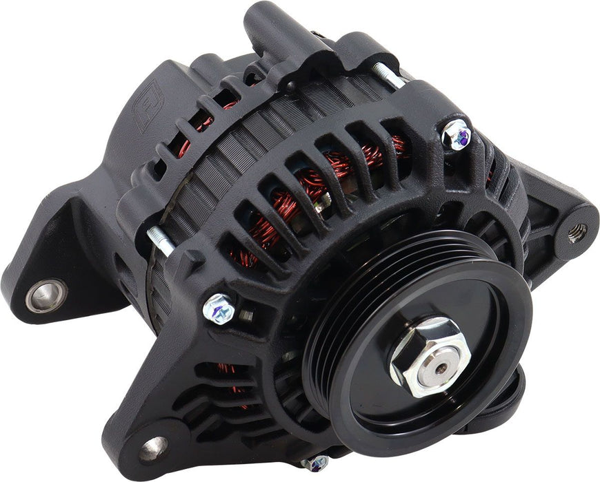 AF4272-1500- Aeroflow 130 AMP High Output Direct Fit Alternator - Black Finish Suit Nissan RB20, RB25, RB26 and RB30 
