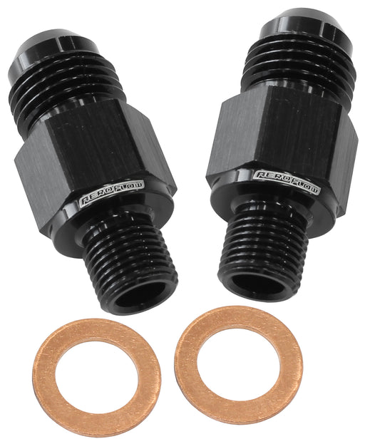 Transmission Cooler Adapter Suit Ford C4, 1/8" NPSM Thread to -8AN (Pair)