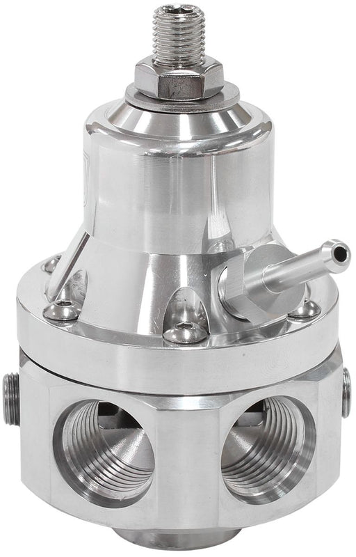 4-PORT 2000hp BILLET FUEL PRESSURE REGULATIOR 35psi -85psi ADJUSTABLE - POLISHED