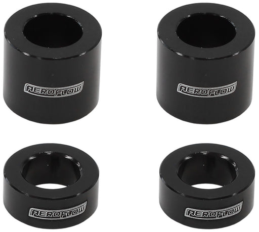 BILLET BOLT SPACERS M10 BLACK 3/8 PACK OF 4