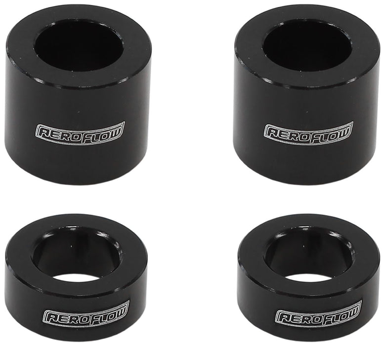BILLET BOLT SPACERS M10 BLACK 3/8 PACK OF 4
