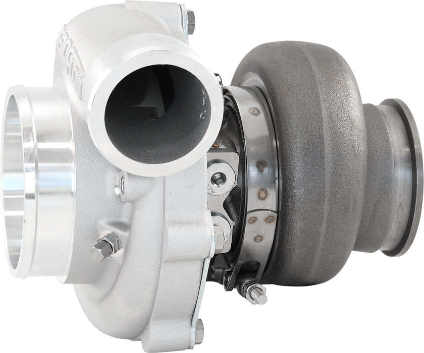 BOOSTED 6862 .82 Turbocharger 1050HP, Natural Cast Finish, External Wastegate, T3 Inlet Flange, V-Band Exhaust Flange