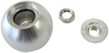 Bang Shift Billet Round Gear Knob with Bare Button Boss, Silver Finish  