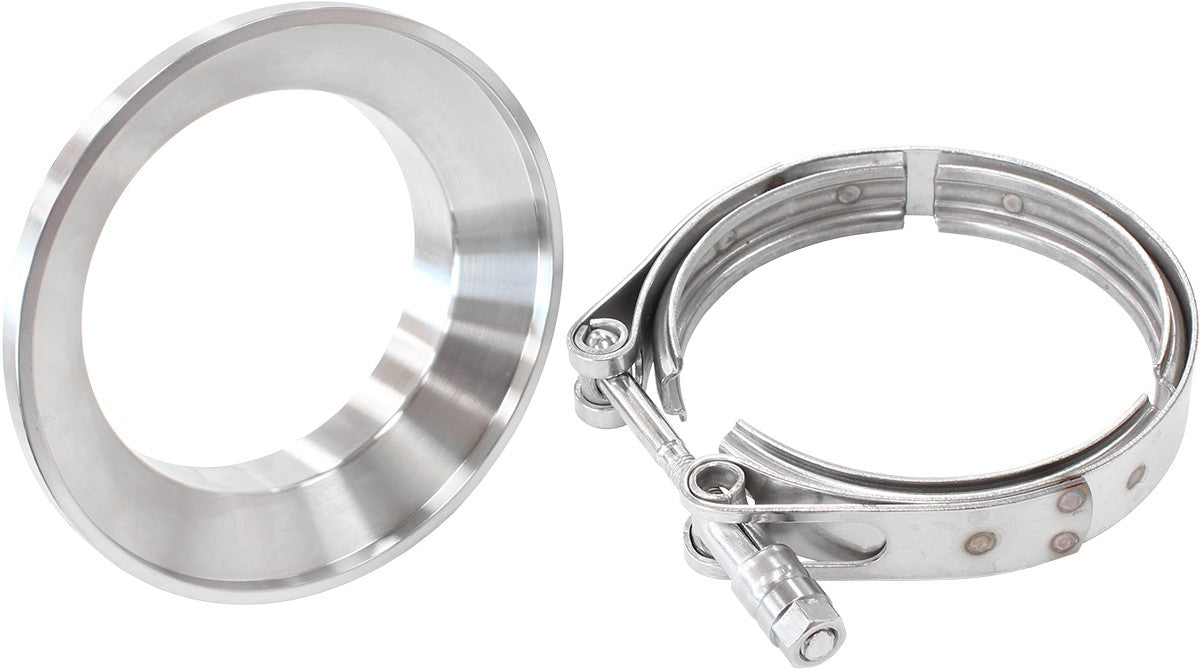 BOOSTED TURBO OUTLET 3.5" O.D STAINLESS STEEL V-BAND KIT