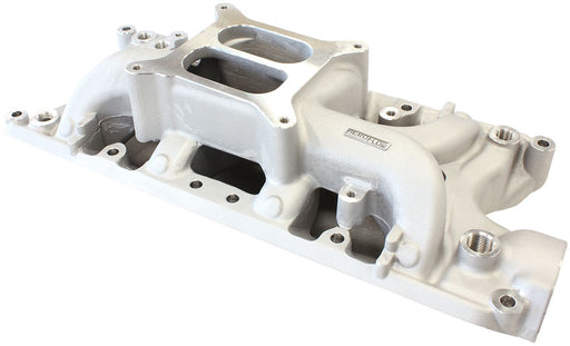 SB FORD 289-302 WINDSOR AIR GAP DUAL PLANE INTAKE MANIFOLD, NATURAL FINISH