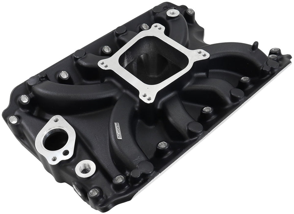 HOLDEN 304 LOW-RISE SINGLE PLANE INTAKE MANIFOLD, BLACK FINISH