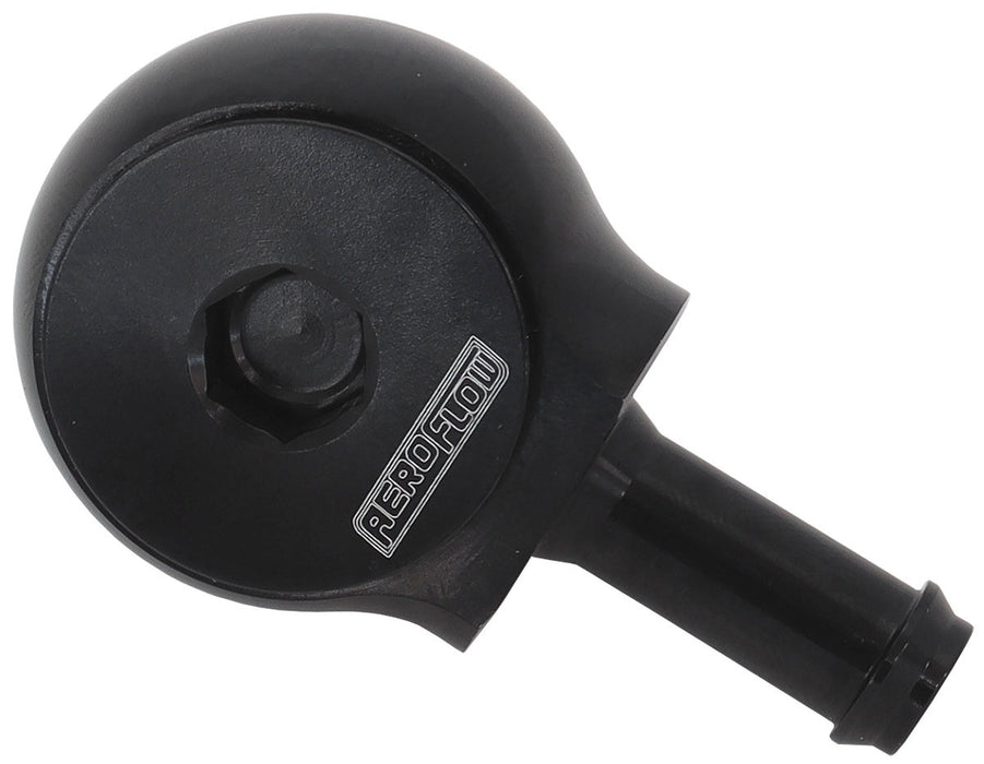 90° LOW PROFILE -8ORB TO 5/16" BARB - BLACK