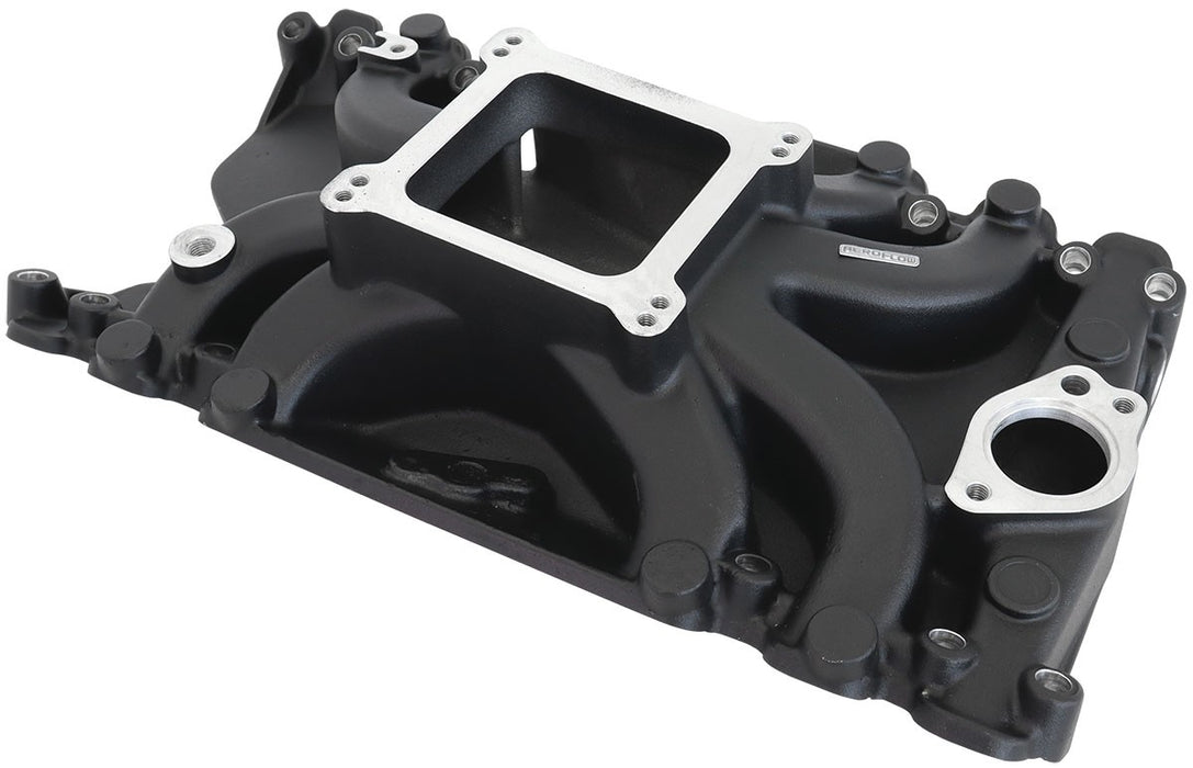 HOLDEN 253-308 LOW-RISE SINGLE PLANE INTAKE MANIFOLD, BLACK FINISH