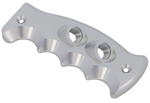 PISTOL GRIP DRIVERS SIDE DUAL BUTTON PLATE, SILVER