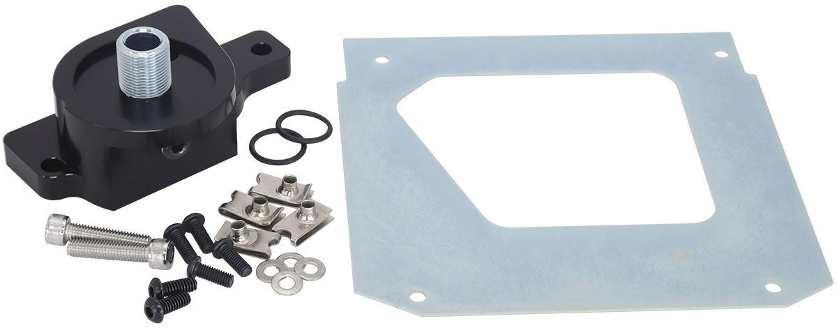 FABRICATED GM LS REAR SUMP OIL PAN WITH OIL FILTER ATTACHMENT