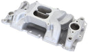 SB CHEV AIR GAP DUAL PLANE INTAKE MANIFOLD, NATURAL FINISH